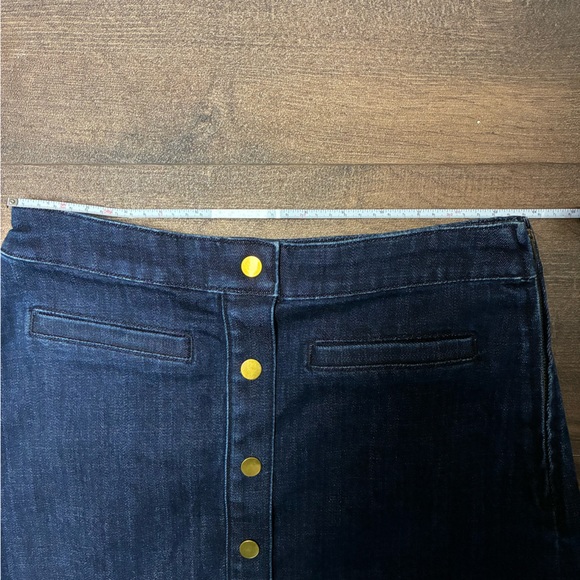 Talbots Denim Button Front A-Line Skirt - Picture 6 of 15
